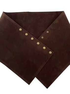 Brown Suede Snap Button belt